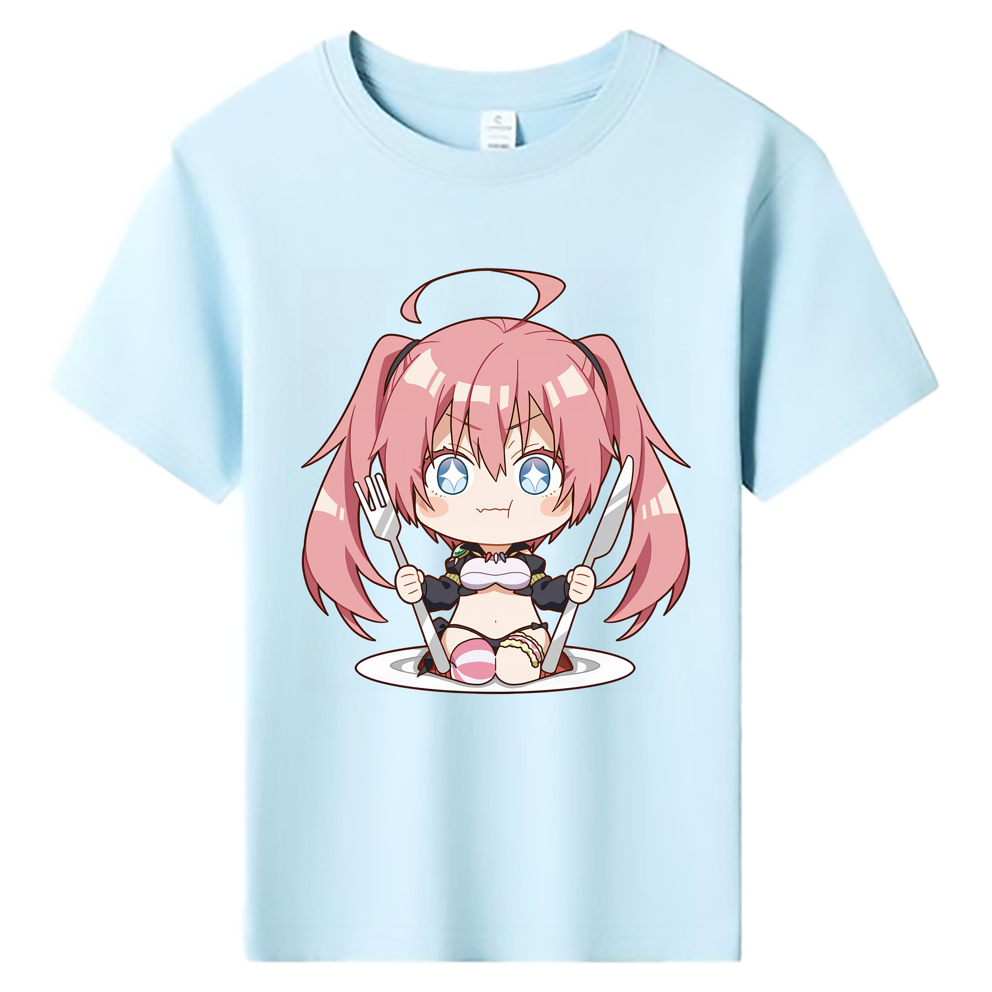 （画像用） 転スラ Regarding Reincarnated to Slime 綿100％キッズTシャツ（フロントプリント）